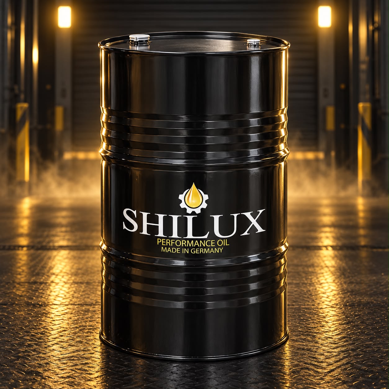 SHILUX 5W-40 Hochleistungsmotoröl in goldener Produktinszenierung